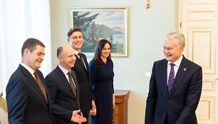 Prezidentas susitiko su Inga Ruginiene ir valdančiosios koalicijos partijų vadovais / Robertas Riabovas/BNS nuotr.