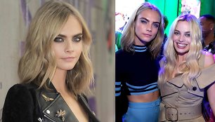 Cara Delevingne ir Margot Robbie