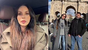 Oksana Vasikonė su vyru Andrium