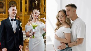 Nikita Vaitkevičius su žmona Anastasija 
