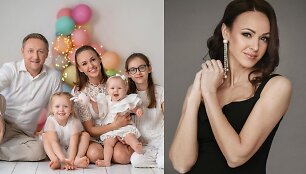 Rima Petrauskytė-Paulauskienė su &scaron;eima