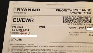 &bdquo;Ryanair&ldquo; bilietas