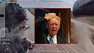 Ukrainos operacija &bdquo;Voratinklis&ldquo; prie&scaron; Rusijos bombone&scaron;ius ir Donaldas Trumpas