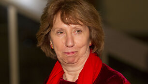 ES i&scaron;orės politikos vadovė Catherine Asthon Vilniuje