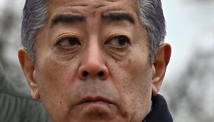 Japonijos užsienio reikalų ministras Takeshi Iwaya / SERGEI SUPINSKY / AFP