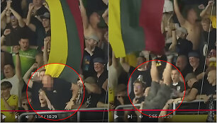 Per begalę emocijų dovanojusias rungtynes Dariaus ir Girėno stadione i&scaron; tribūnos i&scaron;krito vyras