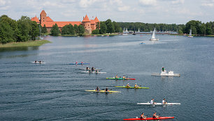 Trakuose vyksta Lietuvos baidarių ir kanojų čempionatas.