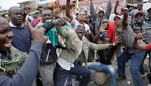 Protestas prie&scaron; rinkimų rezultatus Kenijoje