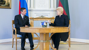 Prezidentė Dalia Grybauskaitė susitiko su Slovėnijos prezidentu Borutu Pahoru