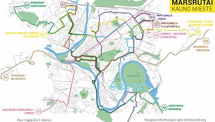 Mikroautobusų mar&scaron;rutų žemėlapis