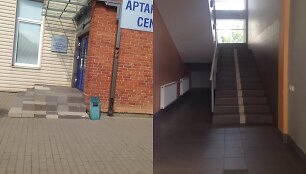 Laiptai į &bdquo;Kauno vandenų&ldquo; klientų priimamąjį neįgaliesiems neįveikiami