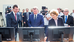 Remigijus &Scaron;eris, Saulius Skvernelis, Urszula Doroszewska  