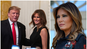 JAV prezidentas Donaldas Trumpas ir pirmoji JAV ponia Melania Trump