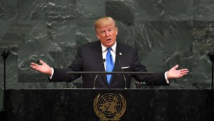D.Trumpas Jungtinėse Tautose