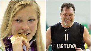 Rūta Meilutytė ir Arvydas Sabonis