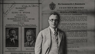 E.Stone'as – rezoliucijos dėl Lietuvos Nepriklausomybės pripažinimo iniciatorius
