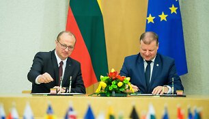 Ričardas Malinauskas ir Saulius Skvernelis 