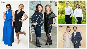 Projekto "Lieknėjame dviese" dalyviai