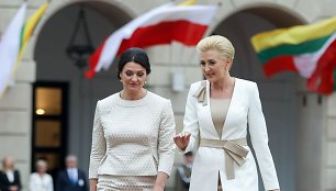 Diana Nausėdienė ir Agata Kornhauser-Duda vizito Lenkijoje metu