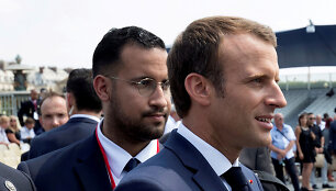 Alexandre'as Benalla ir Emmanuelis Macronas