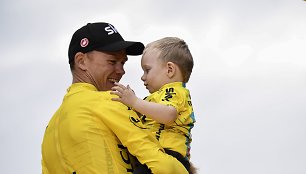 Chrisas Froome'as triumfavo „Tour de France“ dviračių lenktynėse.