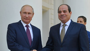 Vladimiras Putinas ir Abdel Fattahas al Sisi