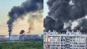 Gaisras Sankt Peterburgo uoste