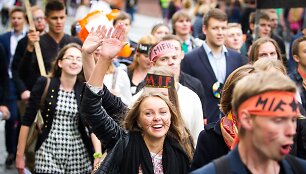 Vilniaus Universiteto (VU) studentai griausmingai paminėjo mokslo metų pradžią.