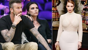 Victoria ir Davidas Beckhamai bei Kim Kardashian