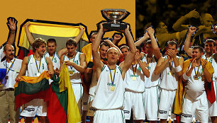 2003 metais Lietuvos krepšininkai tapo Europos čempionais