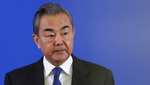 Kinijos užsienio reikalų ministras Wang Yi (Vang I)