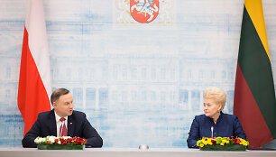 Andrzejus Duda ir Dalia Grybauskaitė