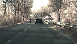 Sustabdytas motociklininkas, greitį viršijęs 110 km/val. 