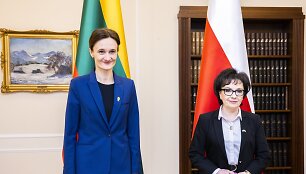 Seimo Pirmininkės Viktorijos Čmilytės-Nielsen ir Lenkijos Respublikos Seimo Mar&scaron;alkos Elžbietos Vitek susitikimas