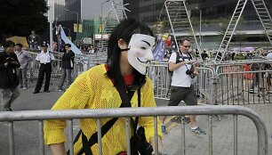 Protestuotoja Honkonge