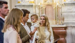 Ievos ir Ryčio Vaitiekūnų dukros gimtadienis ir krikštynos