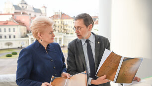 Dalia Grybauskaitė susitiko su profesoriumi Liudu Mažyliu