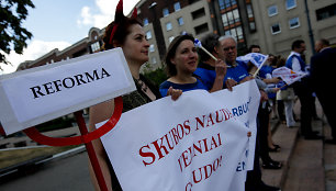 Lietuvos profesinių sąjungų konfederacijos protesto akcija