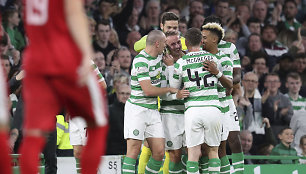 Glazgo „Celtic“ futbolininkai namie įveikė Marijampolės „Sūduvą“.