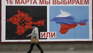 Maskvos kontroliuojamame Kryme &ndash; neteisėtas referendumas.