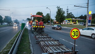 Remontuojama gatvė
