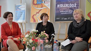 Lenkijos instituto direktorė Małgorzata Kasner, kino kritikės Živilė Pipinytė ir Izolda Keidošiūtė.