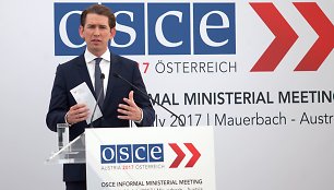 ESBO susitikime kalbėjęs Austrijos užsienio reikalų ministras Sebastianas Kurzas