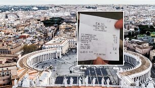 Turistai Romoje įsiuto: už du mėsainius ir kavą &ndash; 81 Eur sąskaita