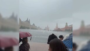 Liūtis Maskvos Raudonojoje aik&scaron;tėje