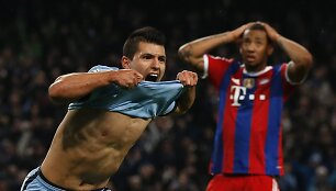 Sergio Aguero įmu&scaron;ė 3 įvarčius