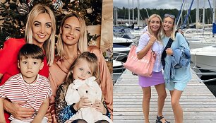 Gerda Žemaitė su seserimi Kristina ir vaikais