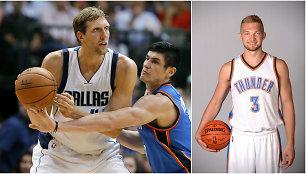 Dirkas Nowitzki ir Domantas Sabonis