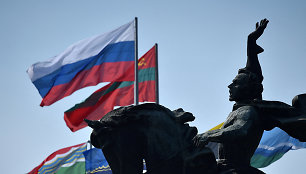 Tiraspolyje plevėsuoja ir Rusijos vėliava 