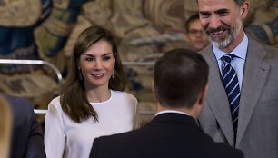 Ispanijos karalius Felipe VI ir karalienė Letizia